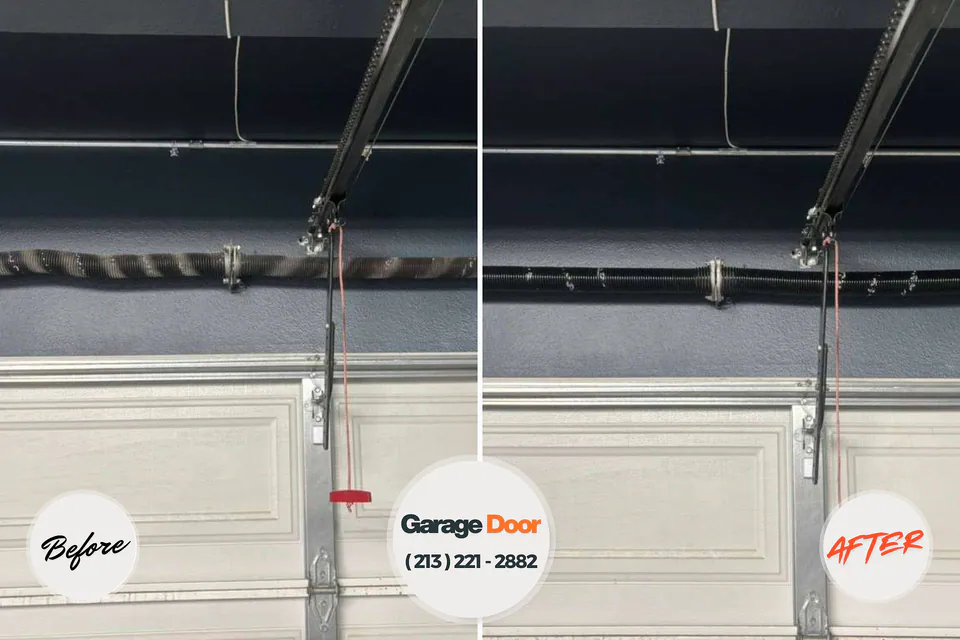 Before and after: garage door repair Paramus, NJ
